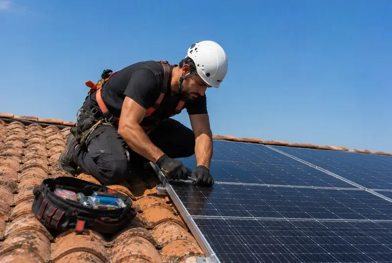 Maintenance et monitoring de panneaux solaires à Técou