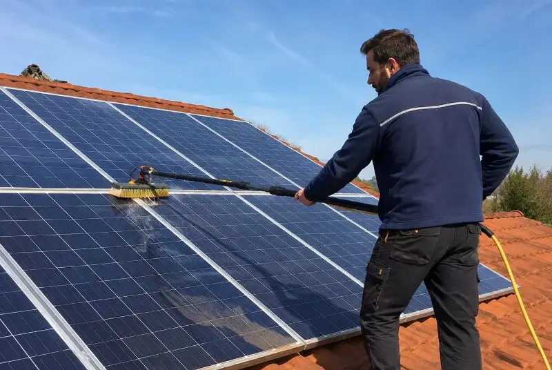 Nettoyage et entretien de panneaux solaires à Técou